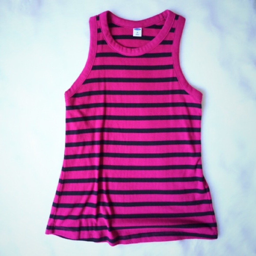 Striped Ribbed Tank Size XS